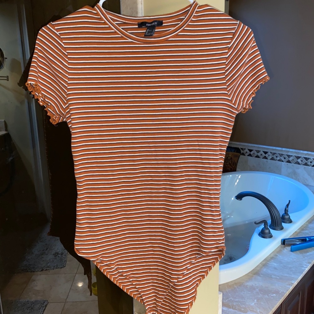 Brown And White Bodysuit